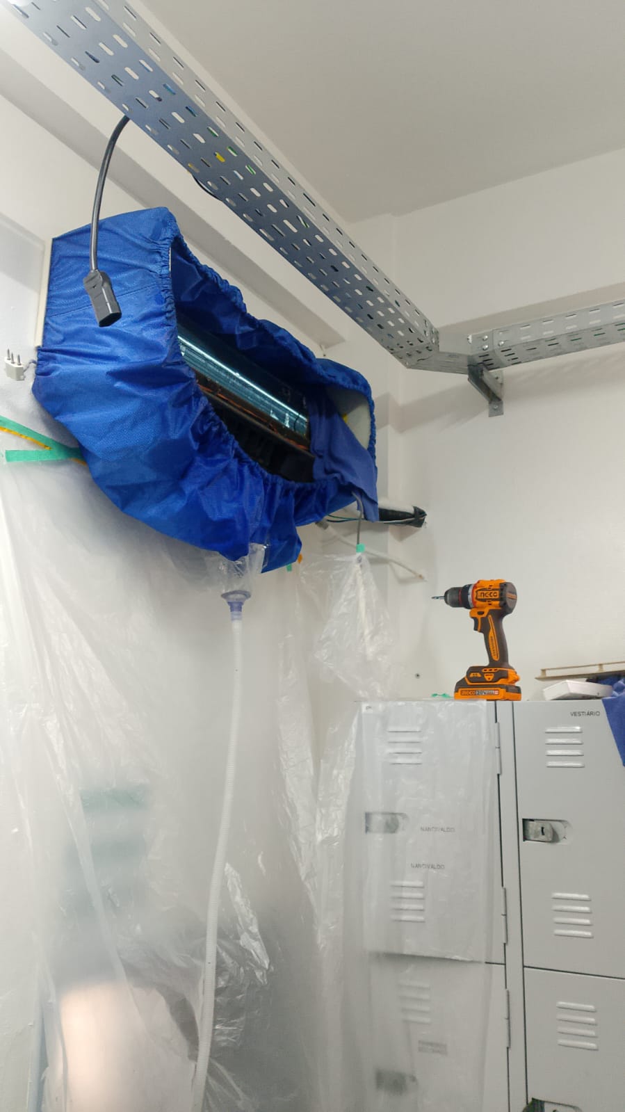 Higienização com equipamento próprio